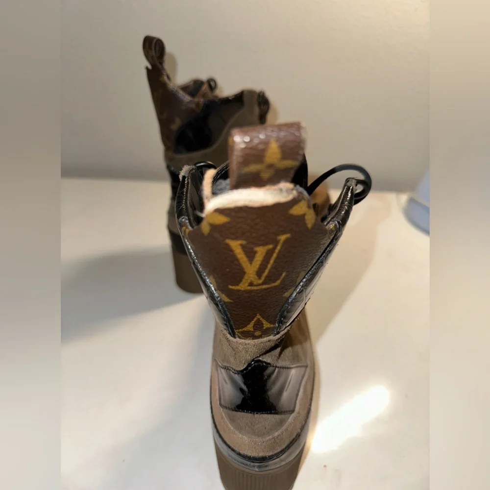 LOUIS VUITTON LAUREATE PLATFORM DESERT BOOT SIZE 37 - Picture 12 of 13